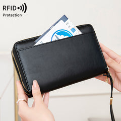 Carteira de Tiracolo RFID com Fecho Duplo