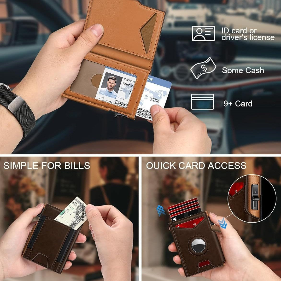 Carteira Metálica RFID Masculina – Antifurto
